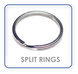 Wholesalers of split rings, key rings, in stock, keychains